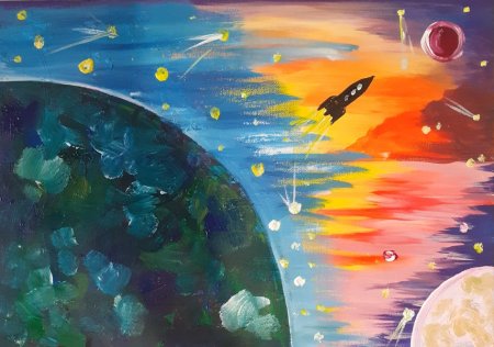Космос картины художников