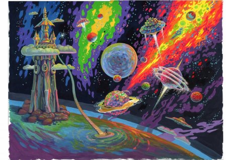 Космический пейзаж для детей