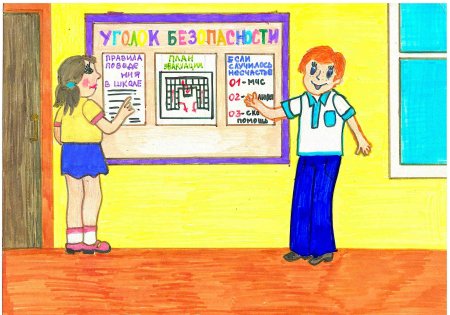 Охрана труда рисунок в школу