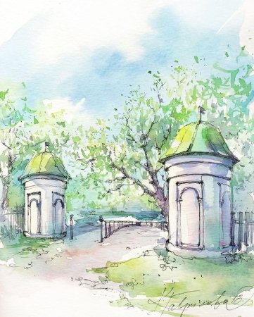 Имение Толстого Ясная Поляна рисунок