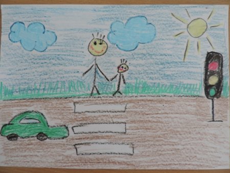 Рисунок на тему безопасная дорога в детский сад