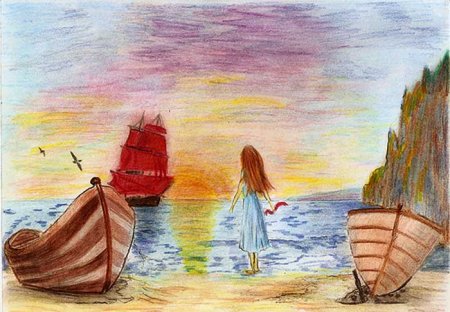 Грин Алые паруса иллюстрации к повести