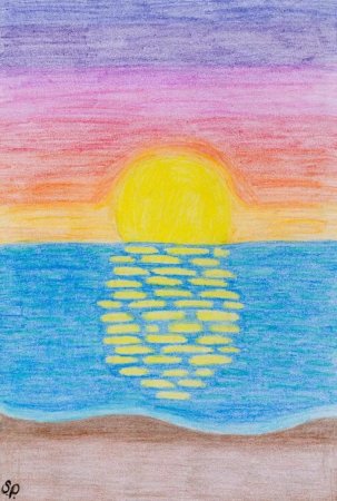 Рисование моря для дошкольников