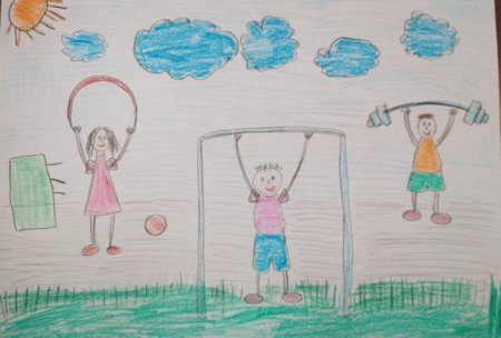 Рисунок на тему физкультура