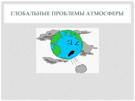 Глобальные экологические проблемы атмосферы