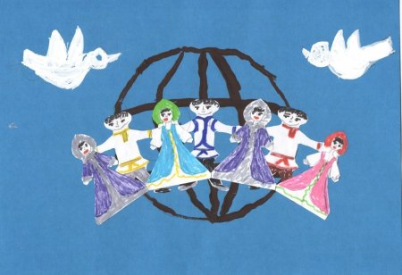 Аппликация хоровод дружбы