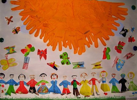 Аппликация праздничный хоровод