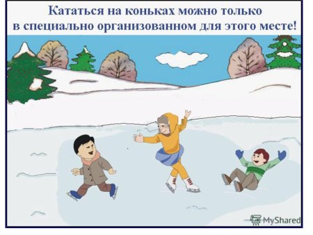 Безопасность на льду рисунок