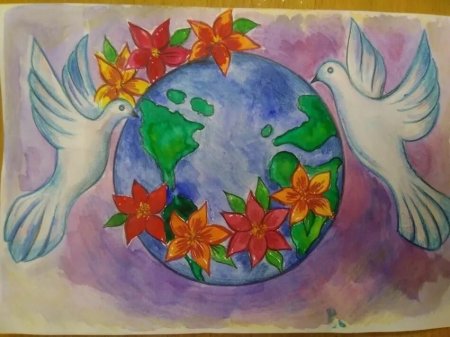 Рисунок на тему мы за мирное небо