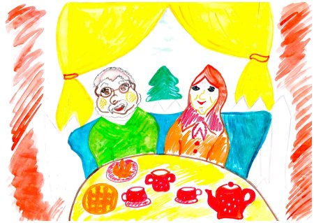 Рисунок на тему моя любимая бабушка