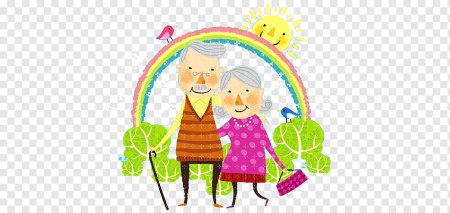 Бабушка и дедушка рисунок