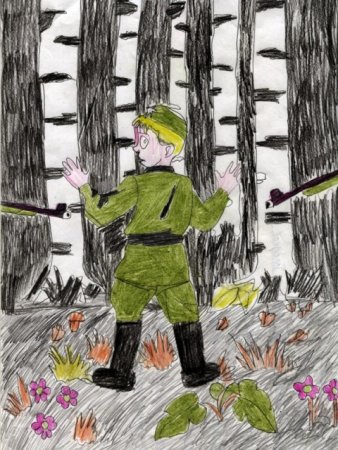 Рисунок о героическом подвиге солдат