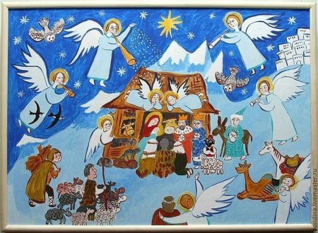 Раскраска Мария Иосиф и Иисус