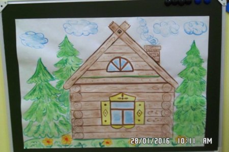 Рисование русской избы в старшей группе