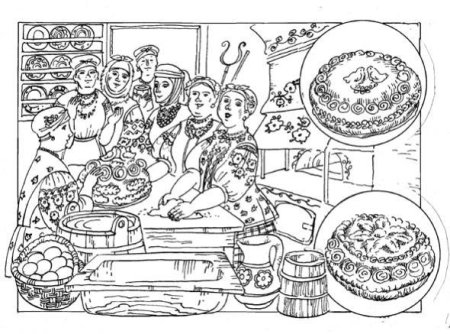 Раскраска русские народные праздники