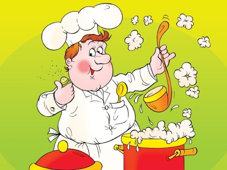 Раскраска повар