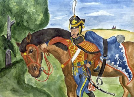 Рисунок Бородино Михаила Юрьевича Лермонтова