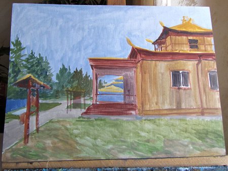 Иволгинский дацан Бурятия рисунок