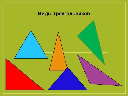 Треугольники разной формы