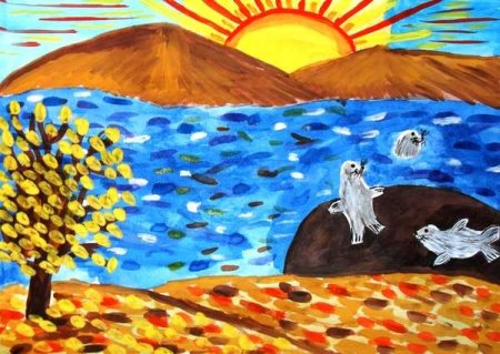 Рисунки про Байкал детские