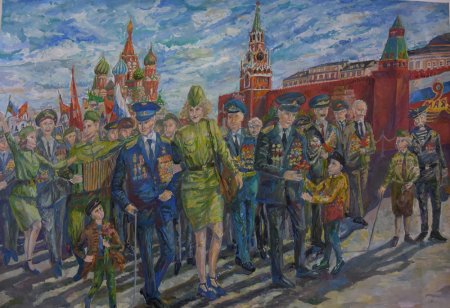 Парад Победы живопись
