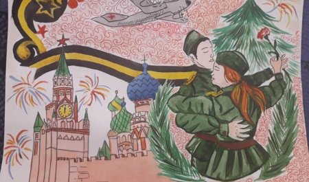Рисунок на тему парад Победы