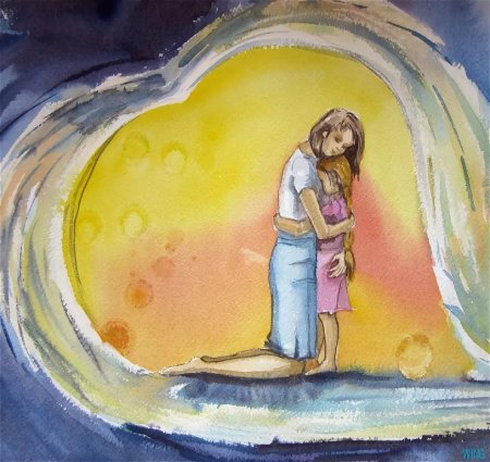 Ангел хранитель ведет за руку