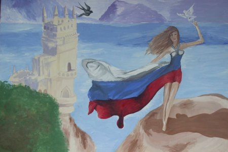 Девушка Россия рисунок