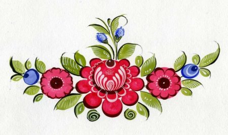 Городецкая роспись растительный орнамент