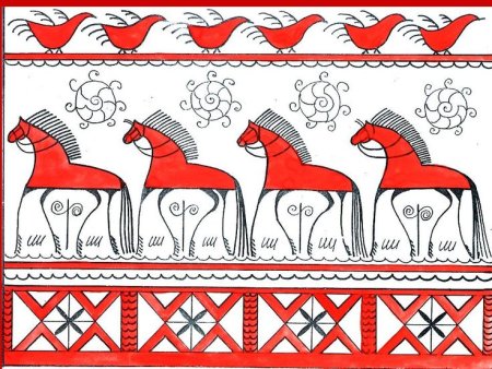 Щепа Мезенская роспись