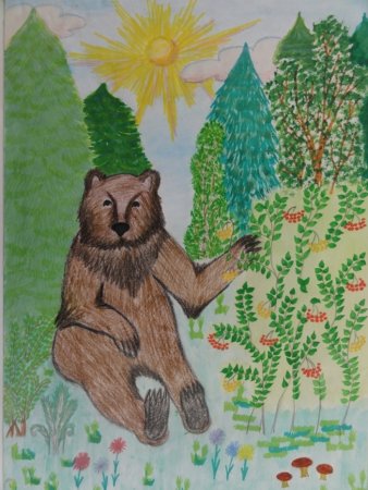 Тайга детские рисунки