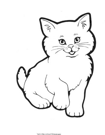 Котенок. Раскраска