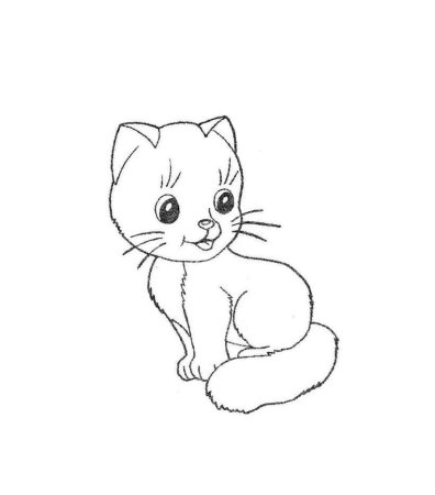 Котенок. Раскраска