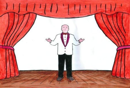 Рисование театральной сцены