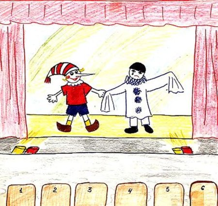 Рисование на тему театр