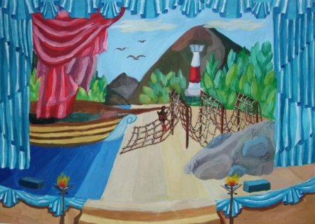 Декорации для театра рисунок