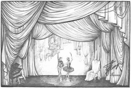 Рисунок на тему театр