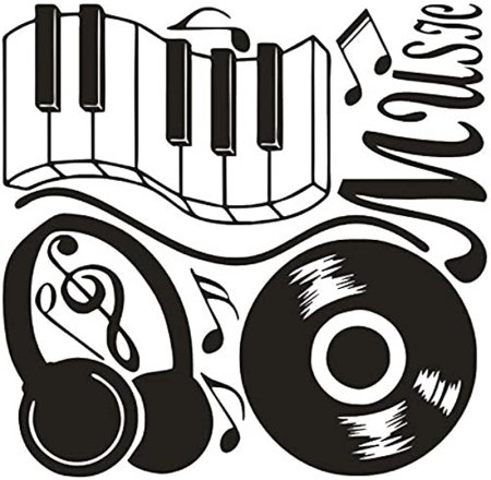 Музыкальные трафареты для декора