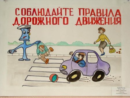Плакат дорожного движения