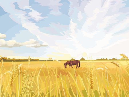 Рисунки степи для срисовки