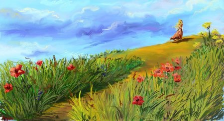 Детские рисунки степи