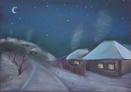 Иллюстрация ночь перед Рождеством 5 класс