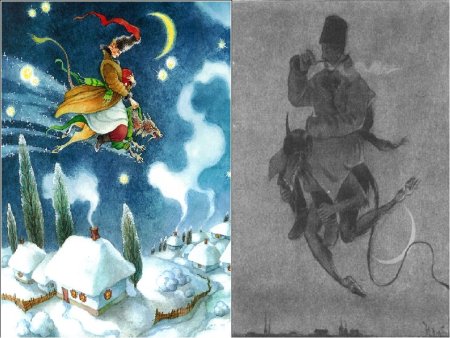 Иллюстрация к сказке ночь перед Рождеством