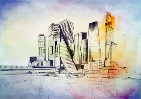 Эскиз здания будущего