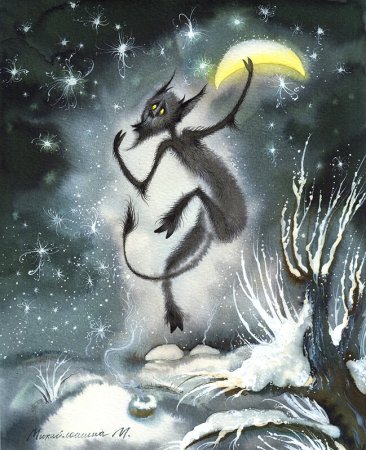 Иллюстрация ночь перед Рождеством 5 класс