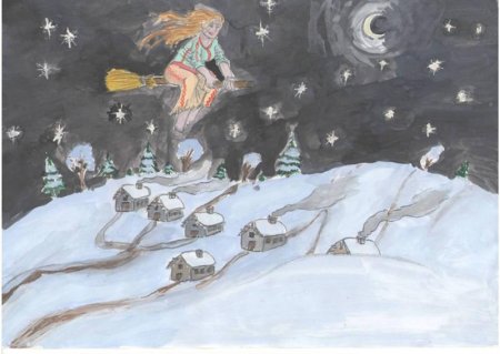 Ночь перед Рождеством раскраска