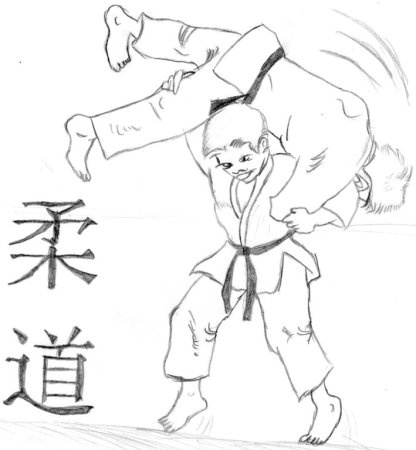Рисунки дзюдо для срисовки