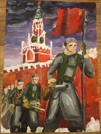 Детские рисунки на тему битва под Москвой