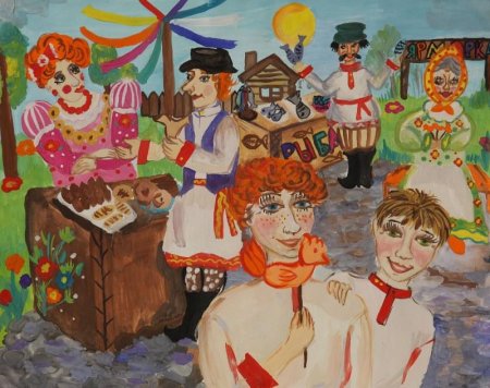 Рисование на тему "ярмарка"