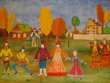 Народные праздники. Коллективное панно «осенняя ярмарка»